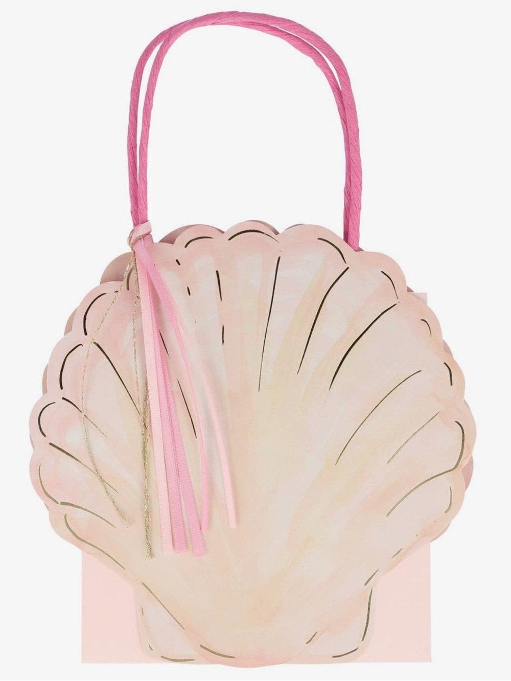 Pink Shell-Shaped Mermaid birthday theme party bags